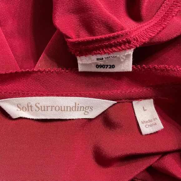Soft Surroundings Dark Red Sleeveless Top Large - Picture 5 of 5